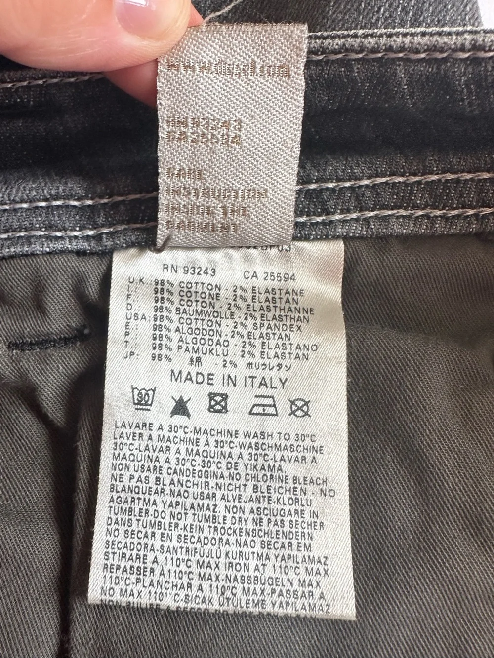 DIESEL Men’s Gray/Black Heeven Button Fly Distressed Denim Jeans- Size 33x34